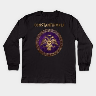 Constantinople Byzantine Empire Symbol of Byzantium Kids Long Sleeve T-Shirt